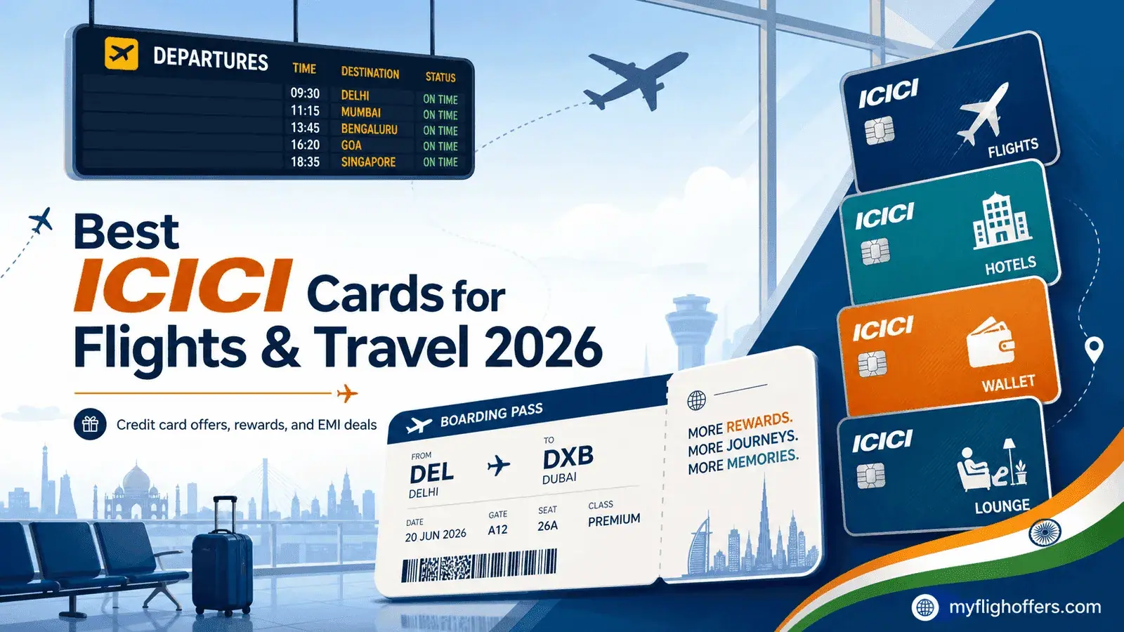 Best ICICI Bank credit cards for flights and travel in 2026