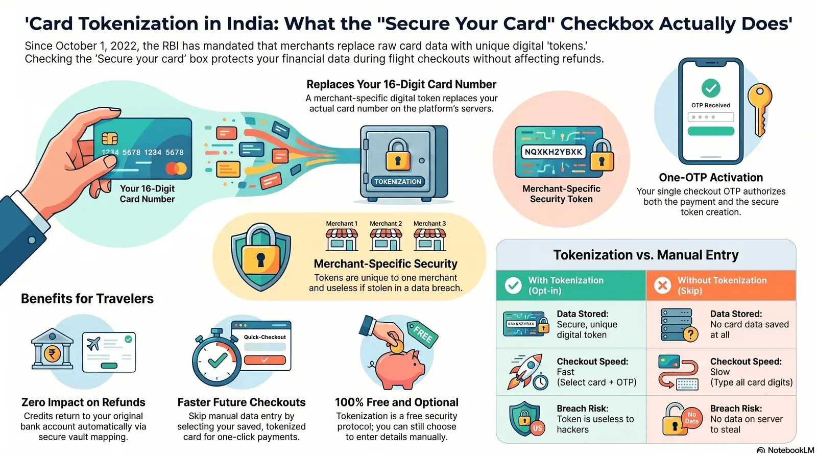 Card Tokenization in India: What the RBI 'Secure Your Card' Checkbox Actually Does During Flight Checkout (2026)
