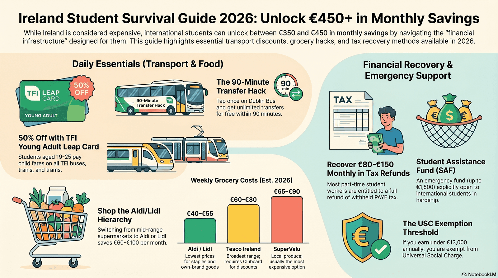 International students Ireland hidden subsidies travel food groceries discounts 2026