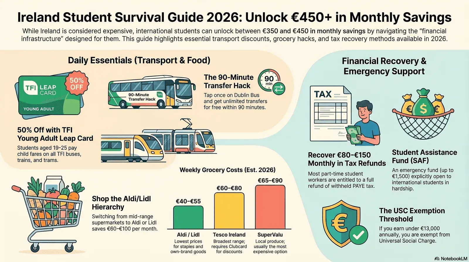 International students Ireland hidden subsidies travel food groceries discounts 2026