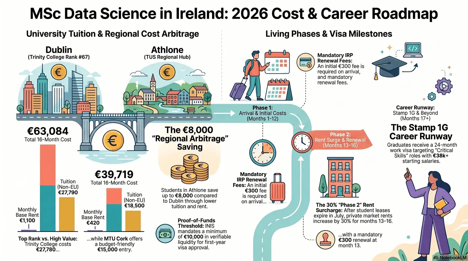 How much does it to cost to do a Masters in Ireland 2026: An interactive guide for international students