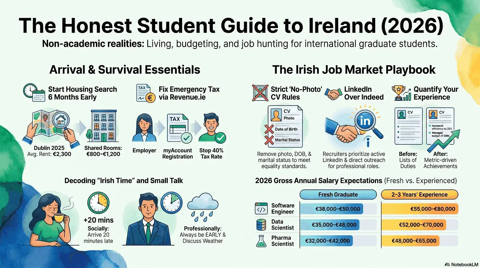 Student Guide to Ireland 2026 infographic