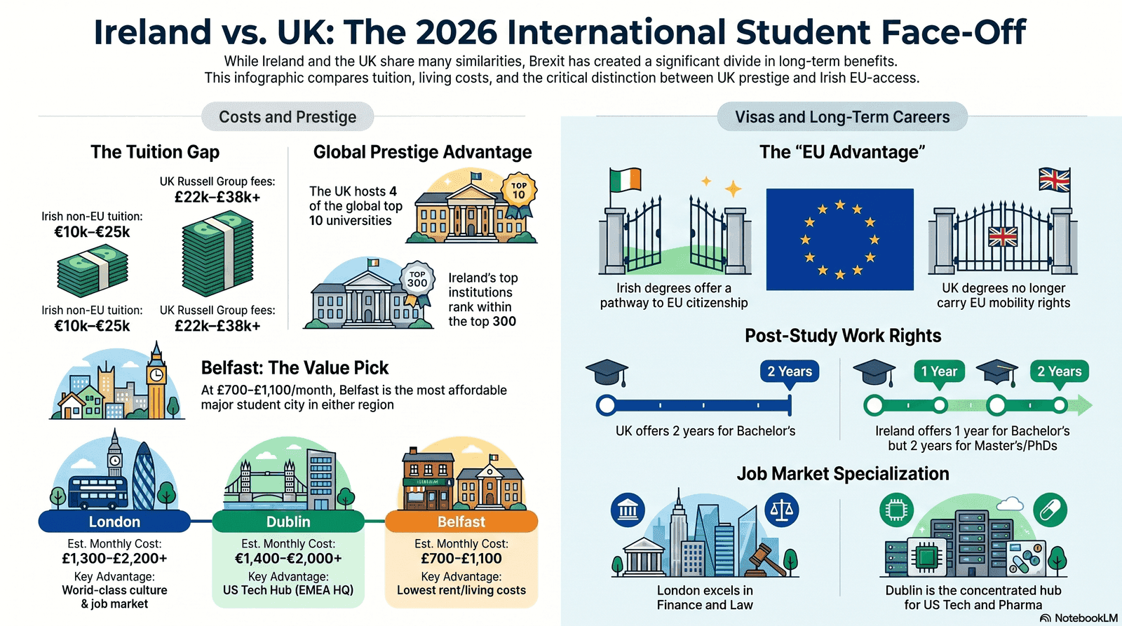 Ireland vs UK and Northern Ireland student comparison 2026 hero image