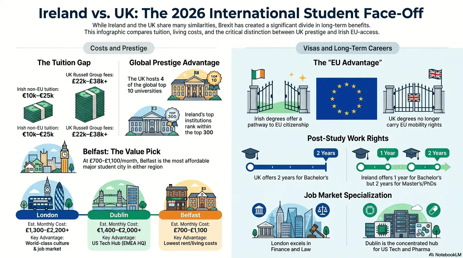 Ireland vs UK and Northern Ireland student comparison 2026 hero image
