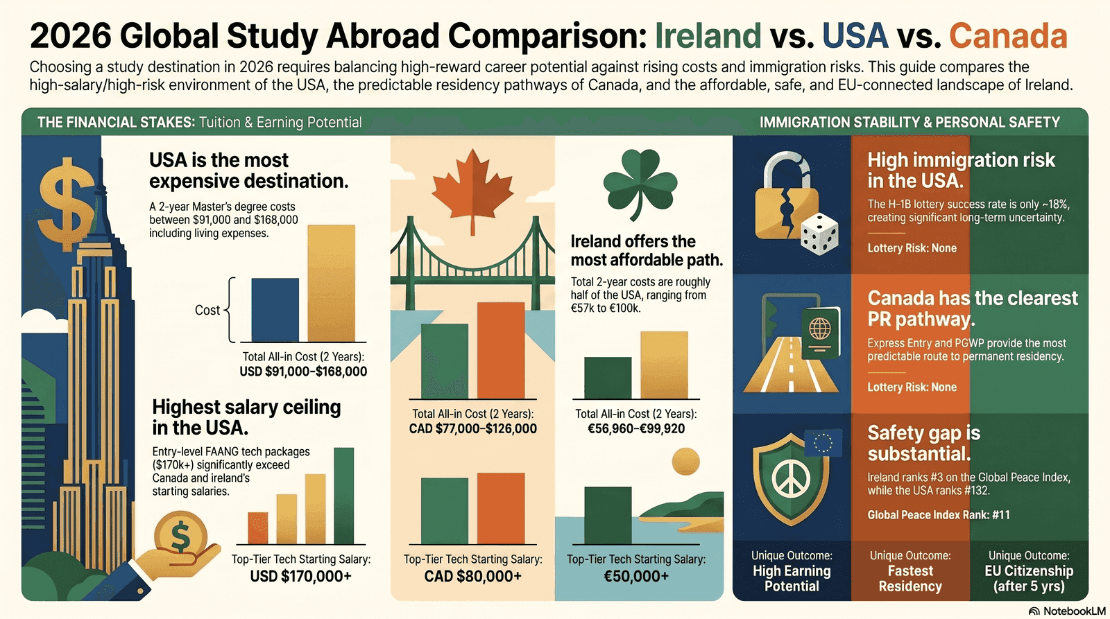 Ireland vs USA vs Canada: Student Comparison 2026
