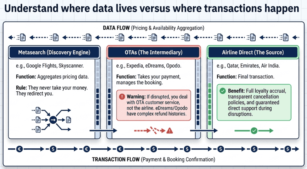 Understand where data lives versus where transaction happens