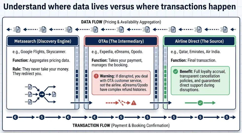 Understand where data lives versus where transaction happens