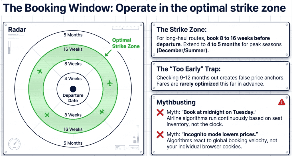 Optimal flight booking window
