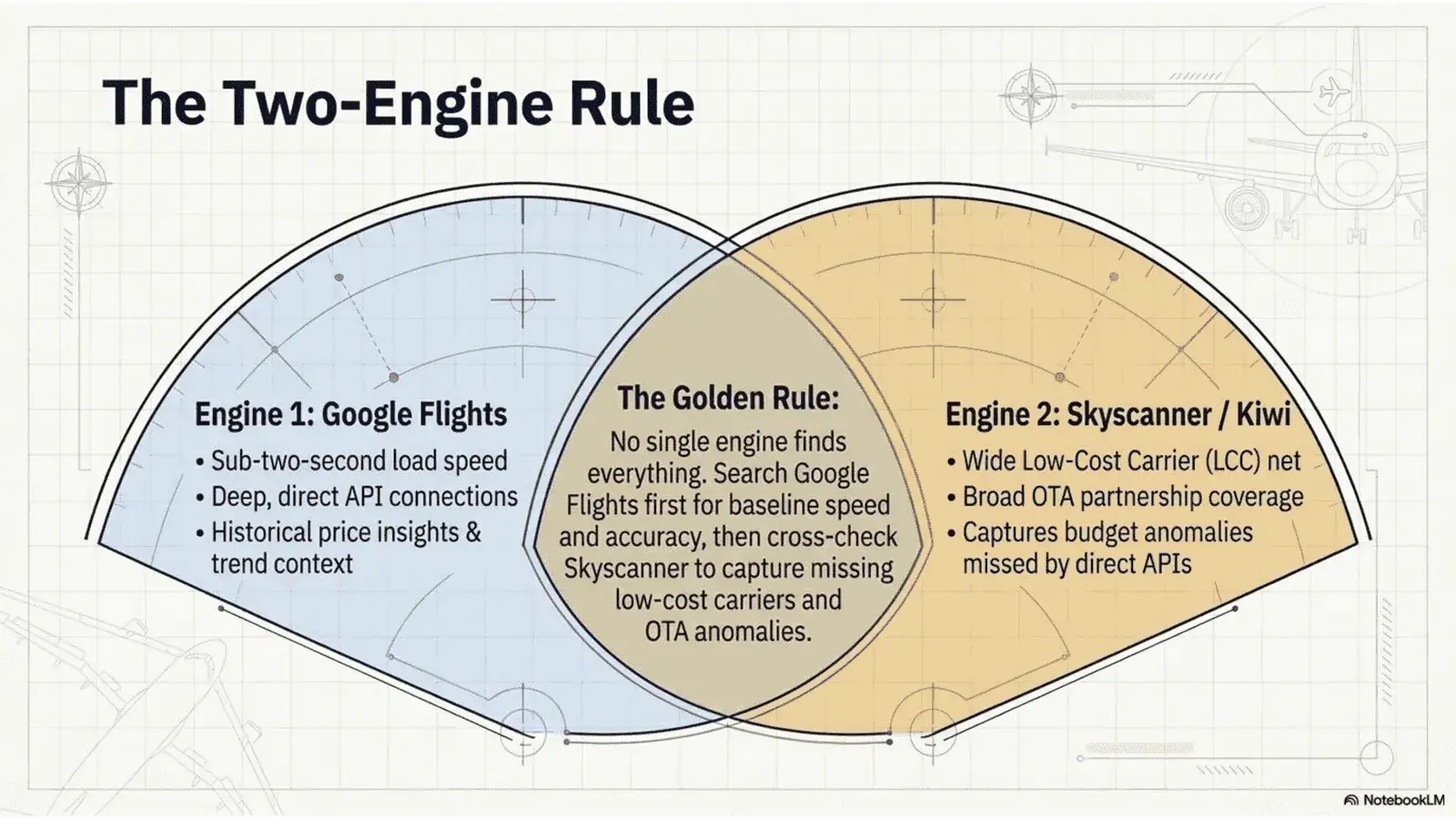 The two engine rule: using Google Flights and Skyscanner together to find the cheapest fare