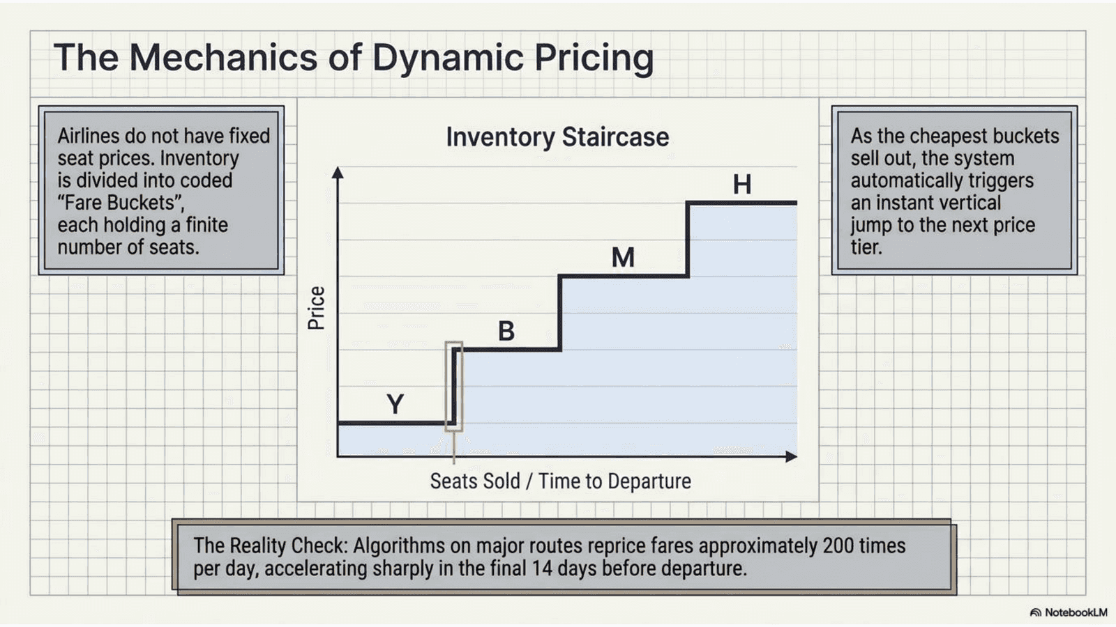 Mechanics of airline dynamic pricing and fare buckets