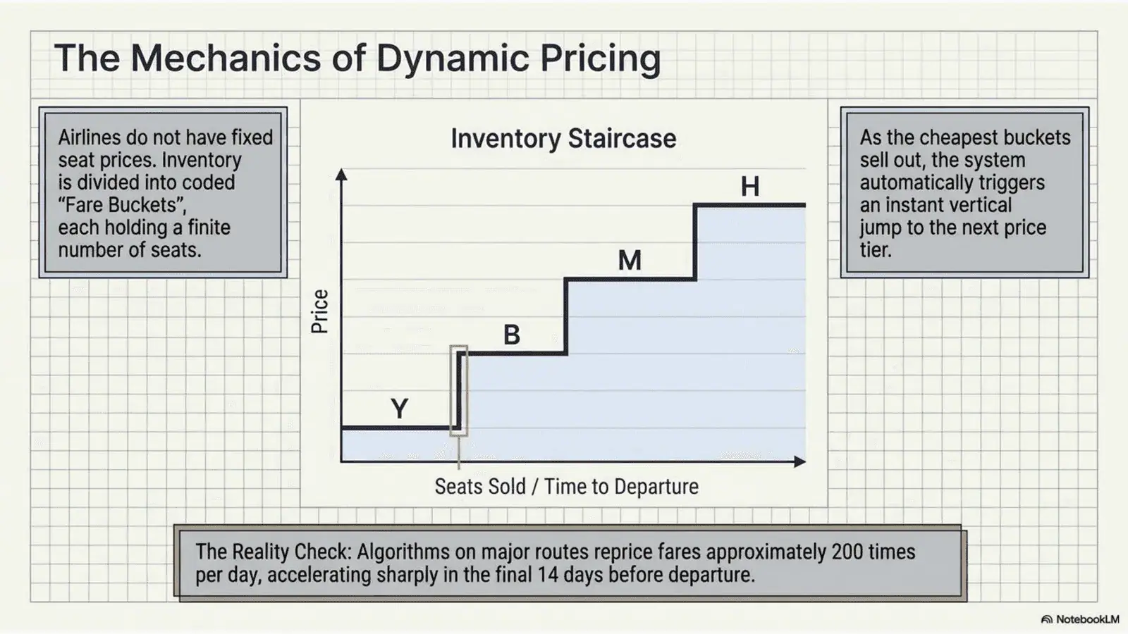 Mechanics of airline dynamic pricing and fare buckets