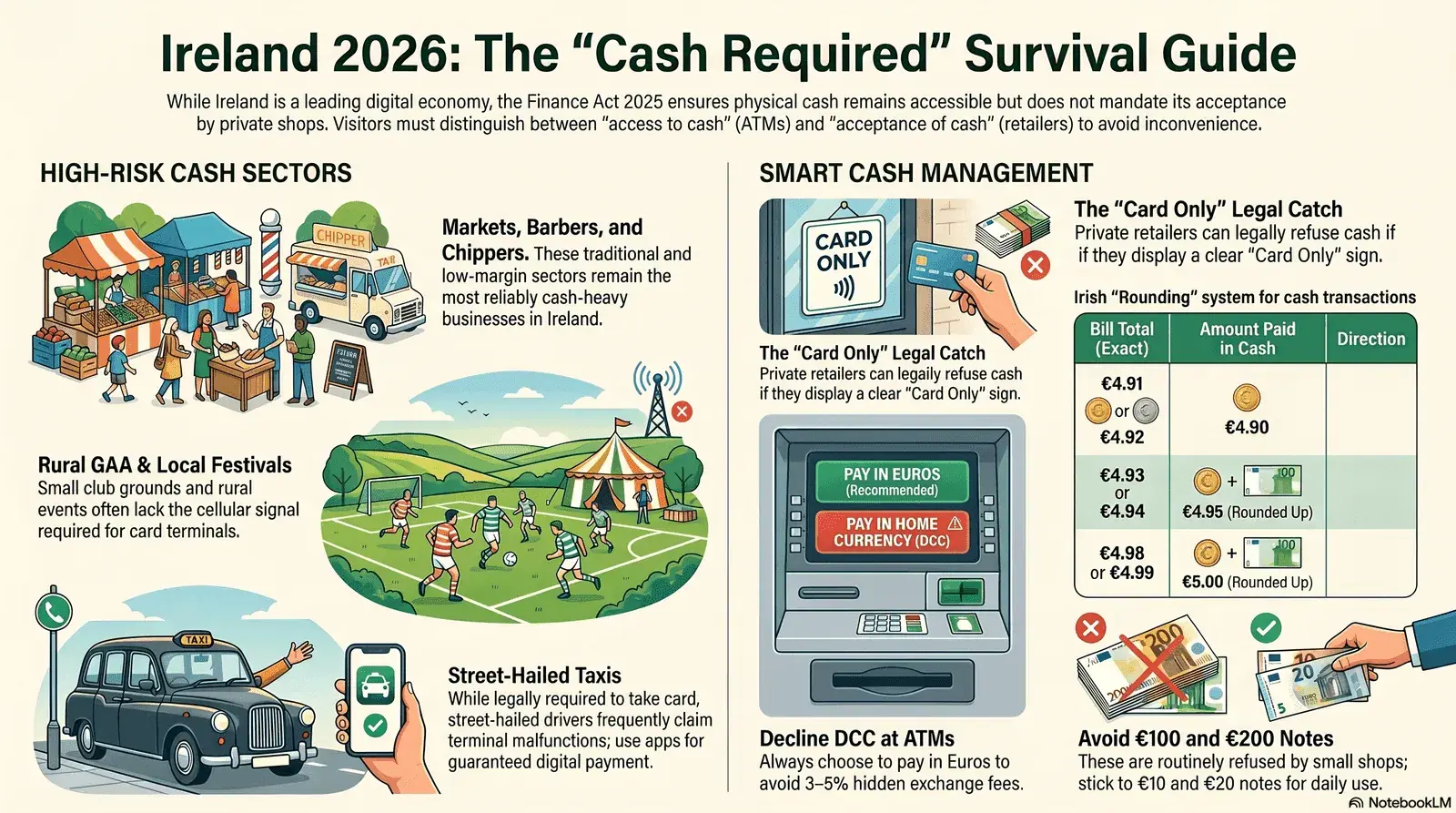 Practical ground-level guide to cash acceptance in Ireland in 2026